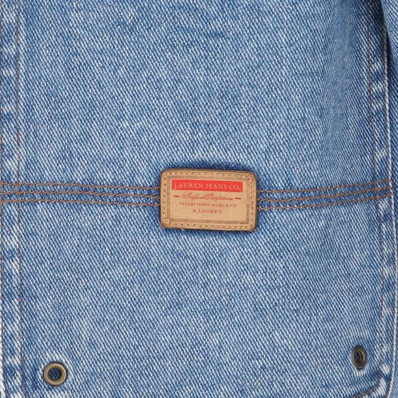 Upcycled Denim Barn Jacket Deer Camo Embellished Vintage Ralph Lauren - Picture 8 of 10